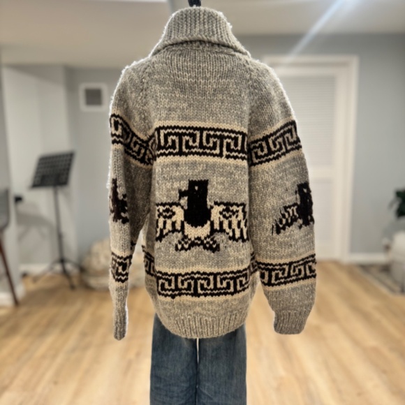 HEAVY zip vintage sweater 100% wool - Picture 6 of 8